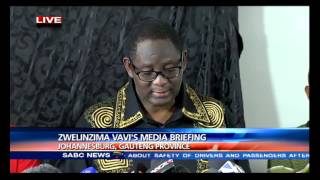 Zwelinzima Vavi speaks out
