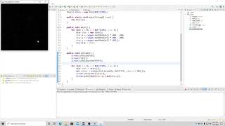Creating a starfield in Java.