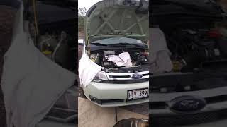 Replacing the water pump on a 2010 Ford Focus SEL part 1