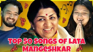 Top 50 Songs Of Lata Mangeshkar | Best Hits Of #latamangeshkar | CLOBD ¦ Reaction