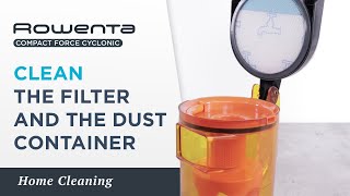 How to clean the filter and the dust container? | Compact Power Cyclonic | Rowenta