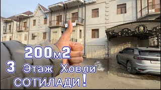 Урганч Бўрон Заправкада Янги 3 этаж 200м2 Ховли СОТИЛАДИ ТЕЛ:93-869-11-11