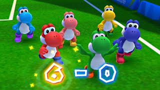 Mario and Sonic at the rio 2016 Olympic Games 3ds Football Team Yoshi vs Team Mario