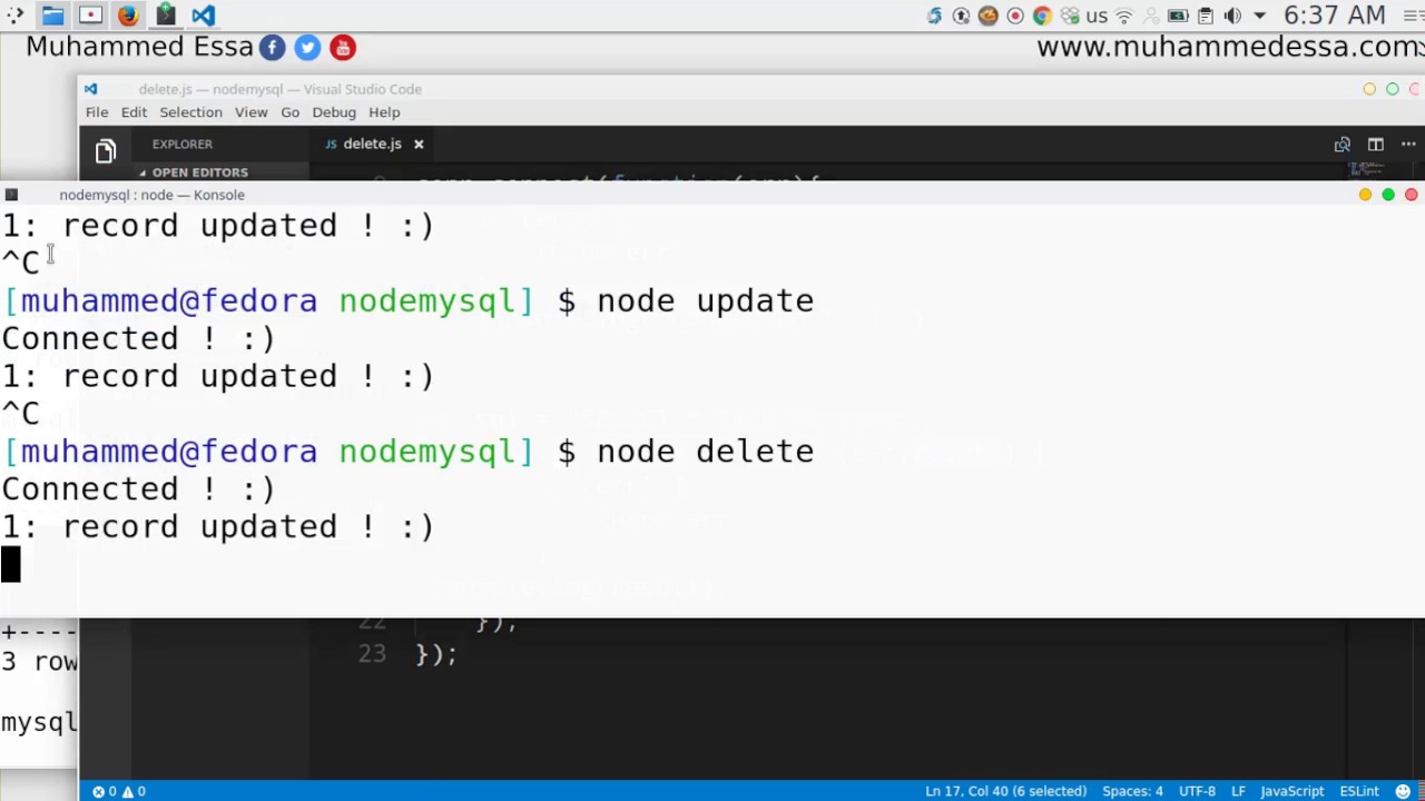 12 NodeJS And MySQL Read Record - YouTube