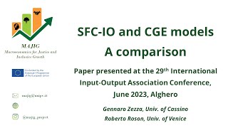 SFC-IO vs CGE models