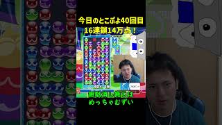 【とこぷよ】今日のとこぷよ40回目、16連鎖14万点！【ぷよぷよeスポーツ】#Shorts