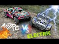 Nitro VS. Electric Traxxas Slash!