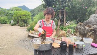 [시골집브이로그] 사포닌 가득한 고들빼기무침 맛있게 만드는법 / 씀바귀무침 (Korean Food)