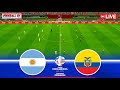 ARGENTINA vs ECUADOR - COPA AMERICA 2024 | Messi vs Ecuador | Full Match  | PES Gameplay