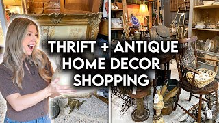 THRIFT + ANTIQUE HOME DECOR SHOP WITH ME | AFFORDABLE INTERIOR DESIGN
