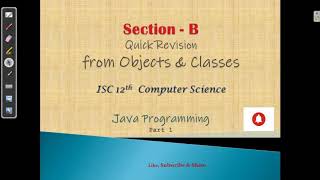 12th -Section B- Java Programming - A Quick Revision