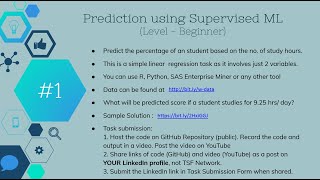 TSF Task 1: Prediction Using Supervised Machine Learning