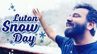 Luton is covered in SNOW | First snowfall of the year in England