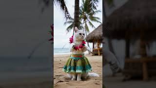 Aloha Kitty Watch This Cat Dance the Hula #cats #catintelligence