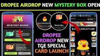 DROPEE OPEN FREE MYSTERY BOX 📦 | DROPEE NEW TGE SPECIAL CARD LAUNCH | DROPEE LISTING UPDATES