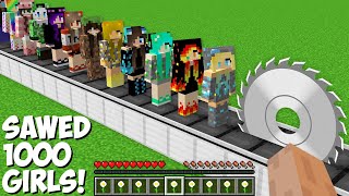 You can SAWED ALL GIRLS in Minecraft ! SUPER TRAP FOR 1000 GIRLS !