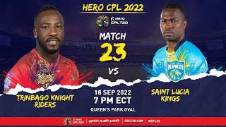 LIVE | Trinbago Knight Riders vs St Lucia Kings | CPL 2022