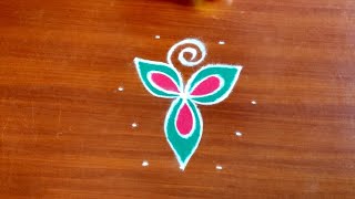 #Shorts easy lotus flower rangoli designs 5×3 dots