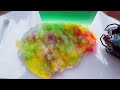 【asmr】シャキシャキスポンジをパキパキにして切りまくる🌈put a melted candle on the slime penetrating sponge and cut it.