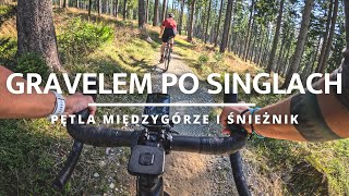 Gravelem po Singletrack Glacensis - Pętla Międzygórze, Śnieżnik i rozciągnięta w poprzek drogi linka