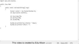 Time Converter in Java Programming Language | Edu-Moon