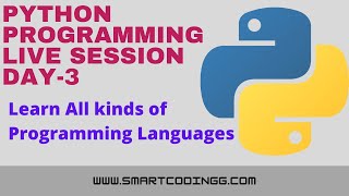Python Live Session Day-3 #AlvinSir #SmartCodingInfoSolutions