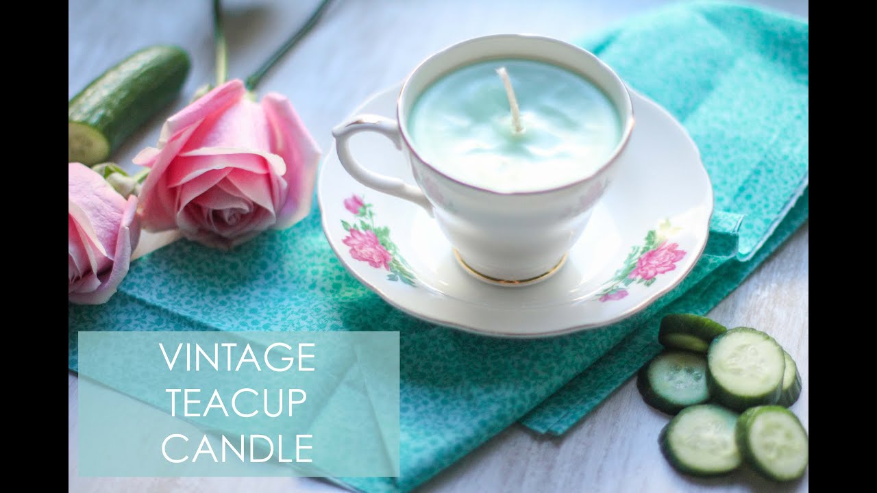 Vintage Teacup Candle - YouTube