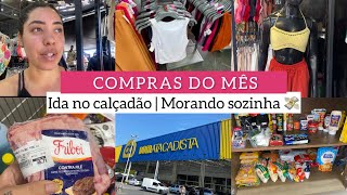 COMPRAS MORANDO SOZINHA | Organização da dispensa | Calçadão de CG