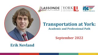 ITE YORK U | Transportation at York University  | Erik Nevland, MASc (2/2)