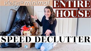 ⚡️ENTIRE HOUSE DECLUTTER WITH ME | How To Declutter SUPER FAST! Messy to Minimal Mom Spring Cleaning