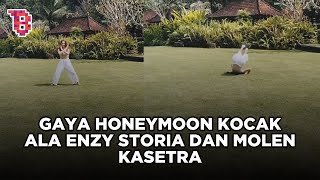 Aksi kocak Enzy Storia saat honeymoon di Bali, sampai jungkir balik | NEWSFLASH