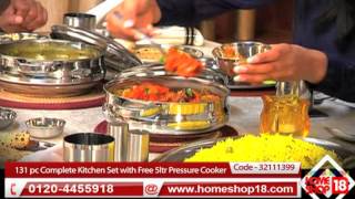 HomeShop18.com - Everwel 131 pc Complete Kitchen Set with Free 5ltr Pressure Cooker