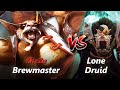 KheZu offlane Brewmaster vs Lone Druid/Chen | First 10 minutes