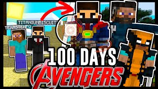 WE Survived 100 DAYS as the AVENGERS in Minecraft!