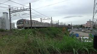 【埼玉県　坂戸市　末広町】【東武鉄道　東上本線】【北坂戸～高坂　越辺川橋梁】東京メトロ10000系(トプナン)07S列車(Fライナー 急行 森林公園行)　通過