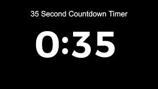 35 Second countdown timer - No sound - Dark background