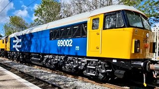 GBRF 66704 + 69002 + 66798 passing through Reading West with Toot