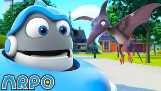 Ptera Terror Time! | 1 HOUR OF ARPO HALLOWEEN! | Funny Robot Cartoons for Kids!