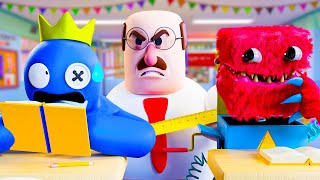 BOXY BOO Vs BLUE at SCHOOL!? - Poppy Playtime & Rainbow Friends Animation