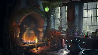 Green Witch Cottage Ambience: Relaxing Rain, fireplace, and more