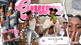 GRWM for school + last days of sophomore year + skincare + chit-chat:
