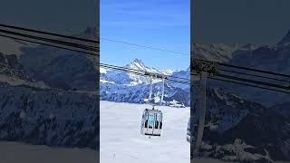 Triple Cable Car in front of Eiger, Jungfrau, Mönch #switzerland #mountains #alps #scenicviews