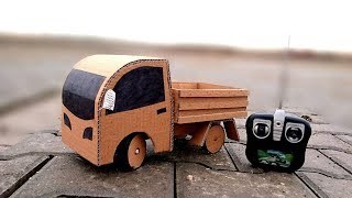 Kartondan Kamyonet Nasıl Yapılır - How To Make RC Cargo Truck - Mini Cargo Truck