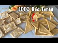 EASY Red Lentil Crackers❗️Crunchy, Nutritious, Delicious and Gluten-Free 💯