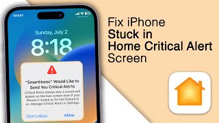How to Fix iPhone Stuck in HOME Critical Alerts!