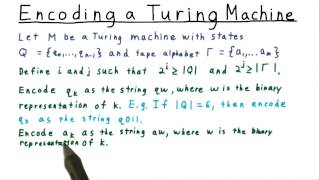 Encoding a Turing Machine - Georgia Tech - Computability, Complexity, Theory: Computability