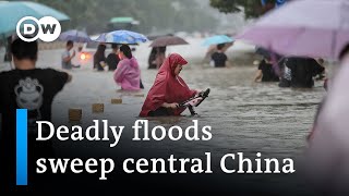 China: Heavy rains cause deadly floods in Henan province | DW News
