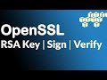 openssl tutorial generate RSA Keys | Sign Verify