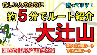 【大辻山登山ルート超簡単紹介♪】（登り：白岩川ルート、下り：本道ルート）