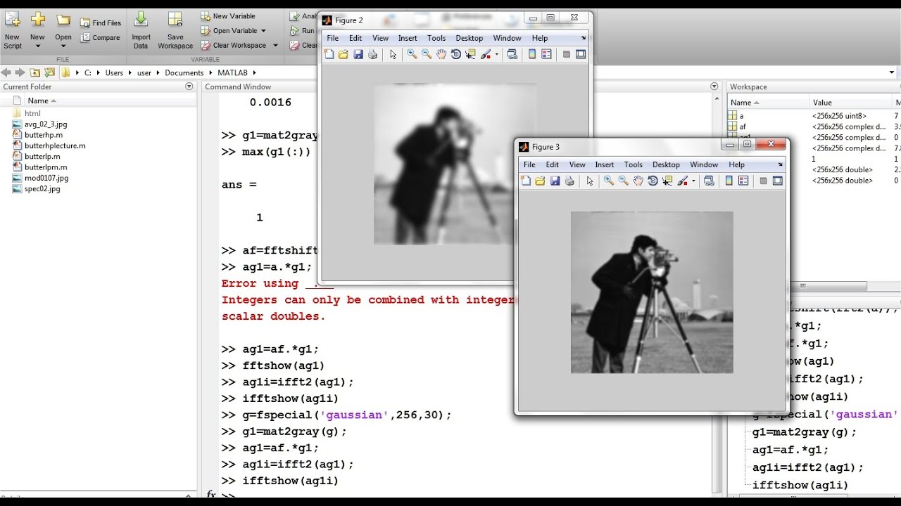 Low Pass Gaussian Filter In The Frequency Domain Using Matlab Youtube Low Pass Gaussian Filter In The Frequency Domain Using Matlab Youtube